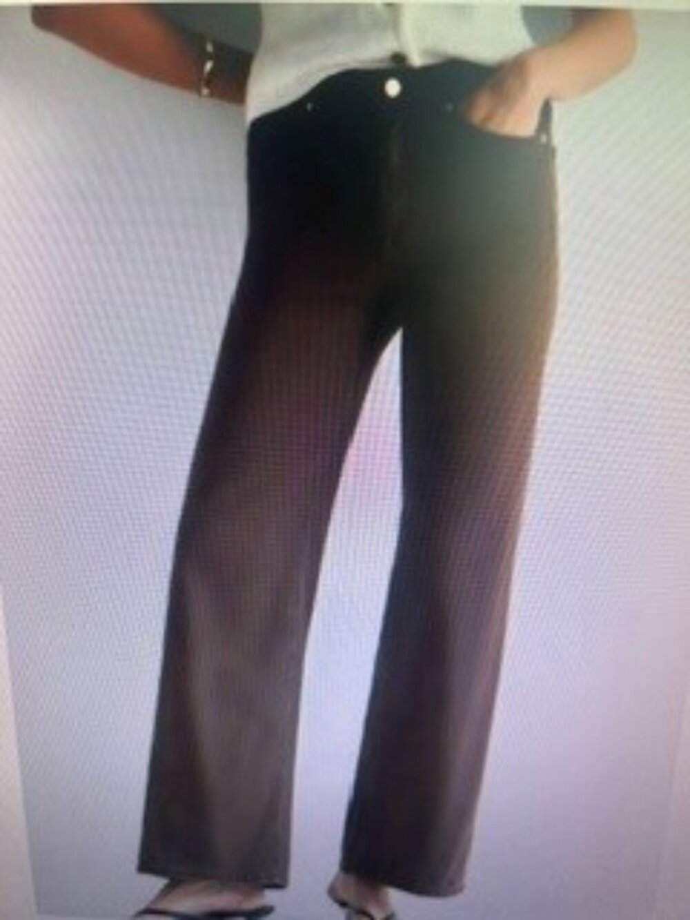 Quince Bella Stretch Wide Leg Jeans Coffee Bean Brown Size 27 Short